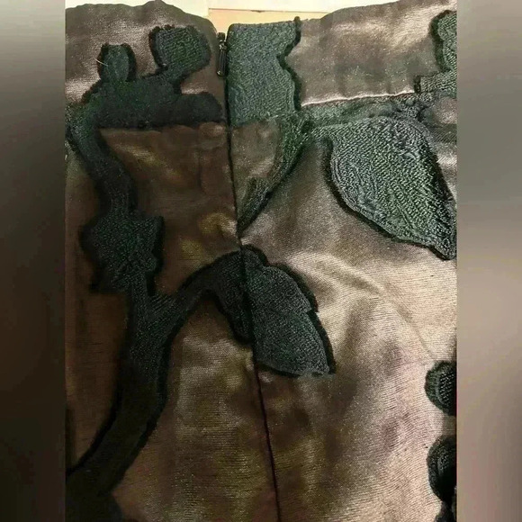 Monsoon black lace lilac iridescent formal occasion midi A line skirt size 10 - Picture 7 of 11